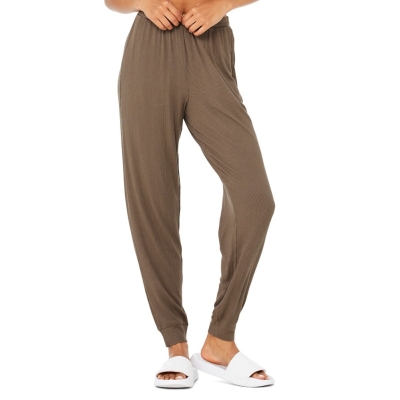 Pantalones Alo Yoga High-Cintura Acanalado Whisper Mujer Cafes | MX-30QUWY