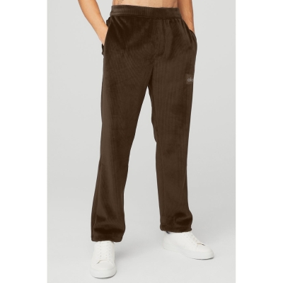 Pantalones Alo Yoga Velour Baller Hombre Cafes | MX-56PJYZ