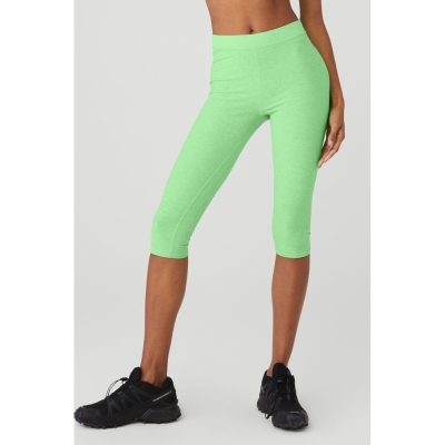 Pantalones Capri Alo Yoga Alosoft High-Cintura Iconic 90'S Mujer Verdes | MX-04XUJW