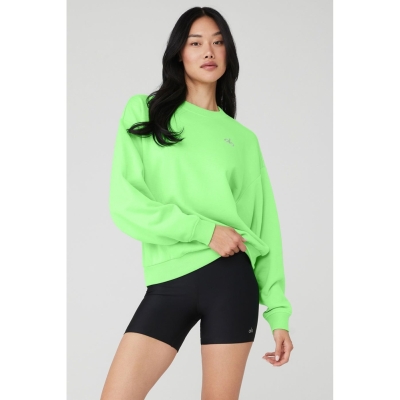 Pullover Alo Yoga Accolade Crew Neck Mujer Verdes | MX-19LYOJ