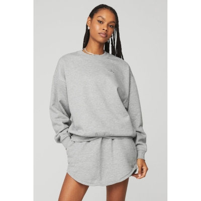 Pullover Alo Yoga Accolade Crew Neck Mujer Grises | MX-30MRPX