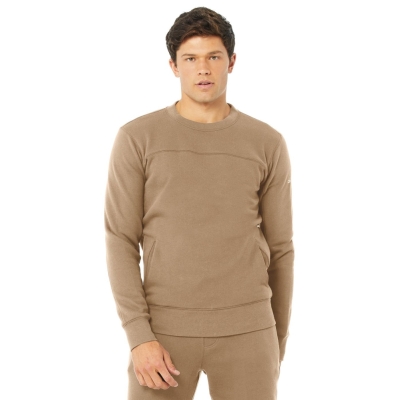 Ropa De Abrigo Alo Yoga Base Sweatshirt Hombre Marrom | MX-32ISLK