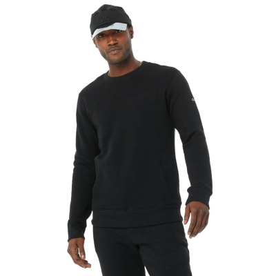 Ropa De Abrigo Alo Yoga Base Sweatshirt Hombre Negros | MX-57ENBH