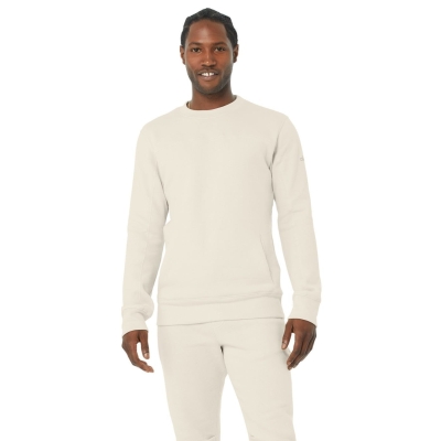 Ropa De Abrigo Alo Yoga Base Sweatshirt Hombre Beige | MX-57HLUM