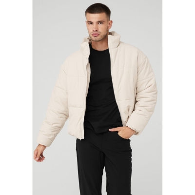 Ropa De Abrigo Alo Yoga Corduroy Stage Puffer Hombre Beige | MX-71TUBJ