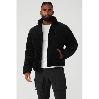 Ropa De Abrigo Alo Yoga Corduroy Stage Puffer Hombre Negros | MX-80VXKB