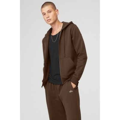 Ropa De Abrigo Alo Yoga Everyday Full Zip Hombre Cafes | MX-41HAXE