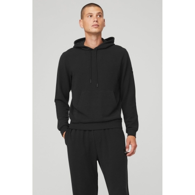 Ropa De Abrigo Alo Yoga Micro Waffle Fast Break Hombre Negros | MX-14XBQY