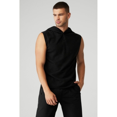 Ropa De Abrigo Alo Yoga Qualifier Sin Manga Hombre Negros | MX-63KGRE