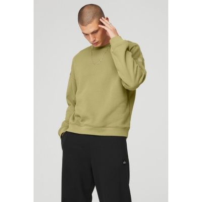 Ropa De Abrigo Alo Yoga Renown Heavy Weight Crew Neck Hombre Wasabi | MX-81MVTA