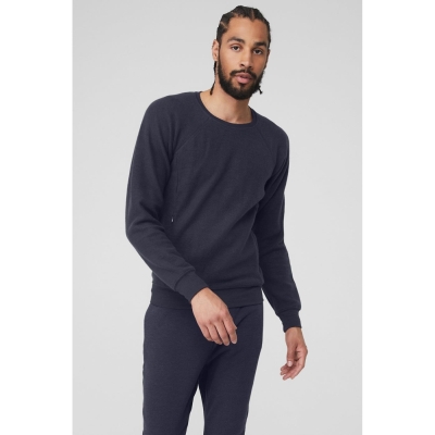 Ropa De Abrigo Alo Yoga Triumph Crew Neck Sweatshirt Hombre Azul Marino | MX-36VOMC