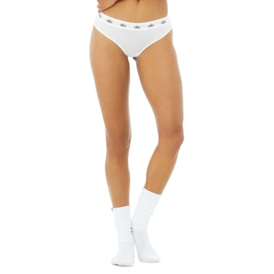 Ropa Interior Alo Yoga Icon Cheeky Mujer Blancos | MX-86CJQH