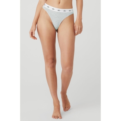 Ropa Interior Alo Yoga Icon French Cut Tanga Mujer Grises | MX-57XBLW