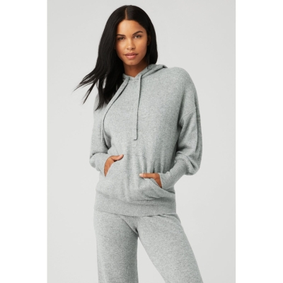 Sudadera Con Capucha Alo Yoga Cashmere Jet Set Mujer Grises | MX-31QIYM