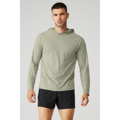 Sudadera Con Capucha Alo Yoga Core Encapuchado Runner Hombre Grises | MX-76WRKG