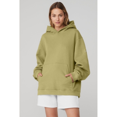 Sudadera Con Capucha Alo Yoga Renown Heavy Weight Mujer Wasabi | MX-56QOBN