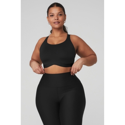 Sujetadores Alo Yoga Power Play High Impact Mujer Negros | MX-90LJWO