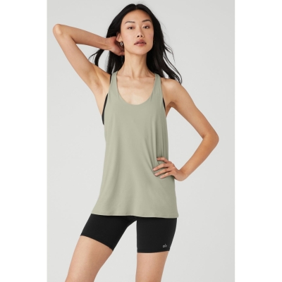 Tank Top Alo Yoga Don't Get It Twisted Mujer Grises | MX-62JDLQ