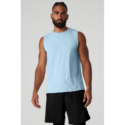 Tank Top Alo Yoga Idol Performance Hombre Azules | MX-71NRBQ