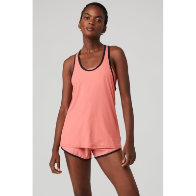 Tank Top Alo Yoga Ivy League Mujer Rosas Negros | MX-67PNHI