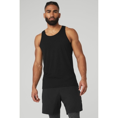 Tank Top Alo Yoga Triumph Hombre Negros | MX-82RQLT