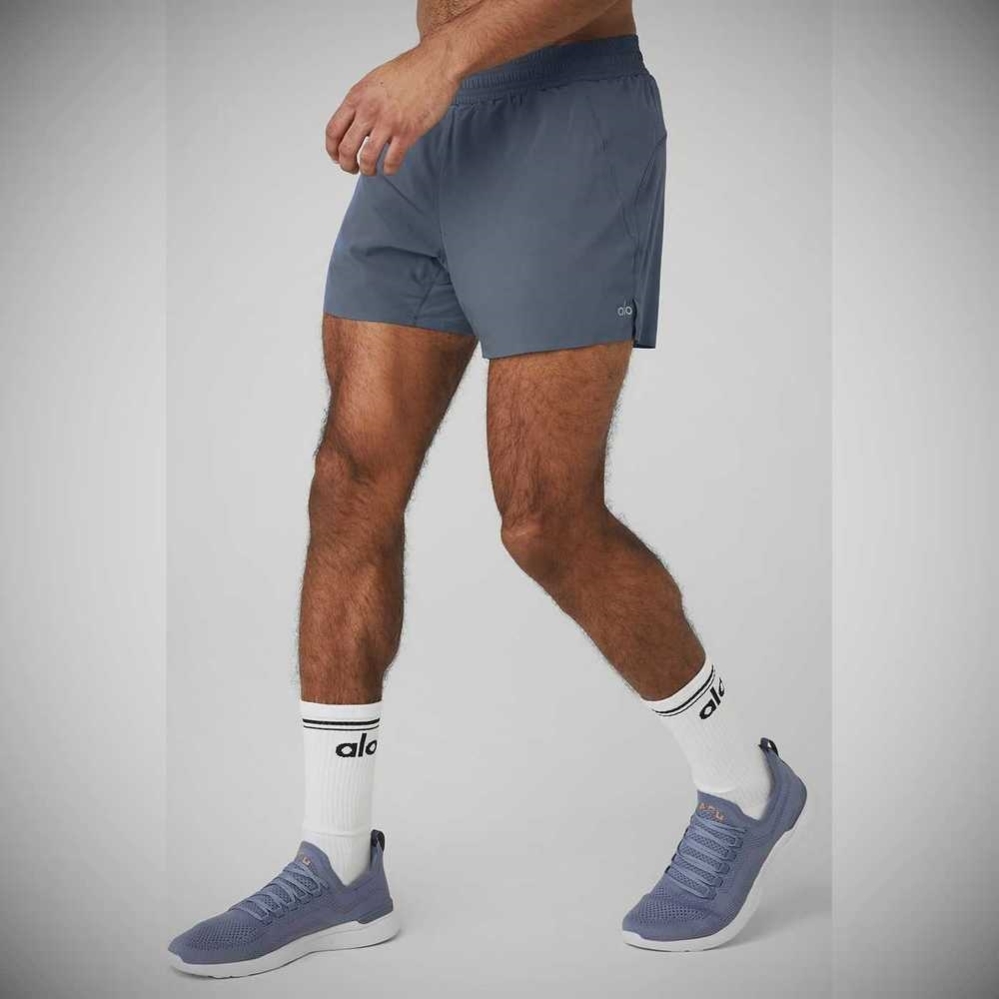 Bermudas Alo Yoga 5'' Adapt Correr Hombre Grises | MX-58CGHD