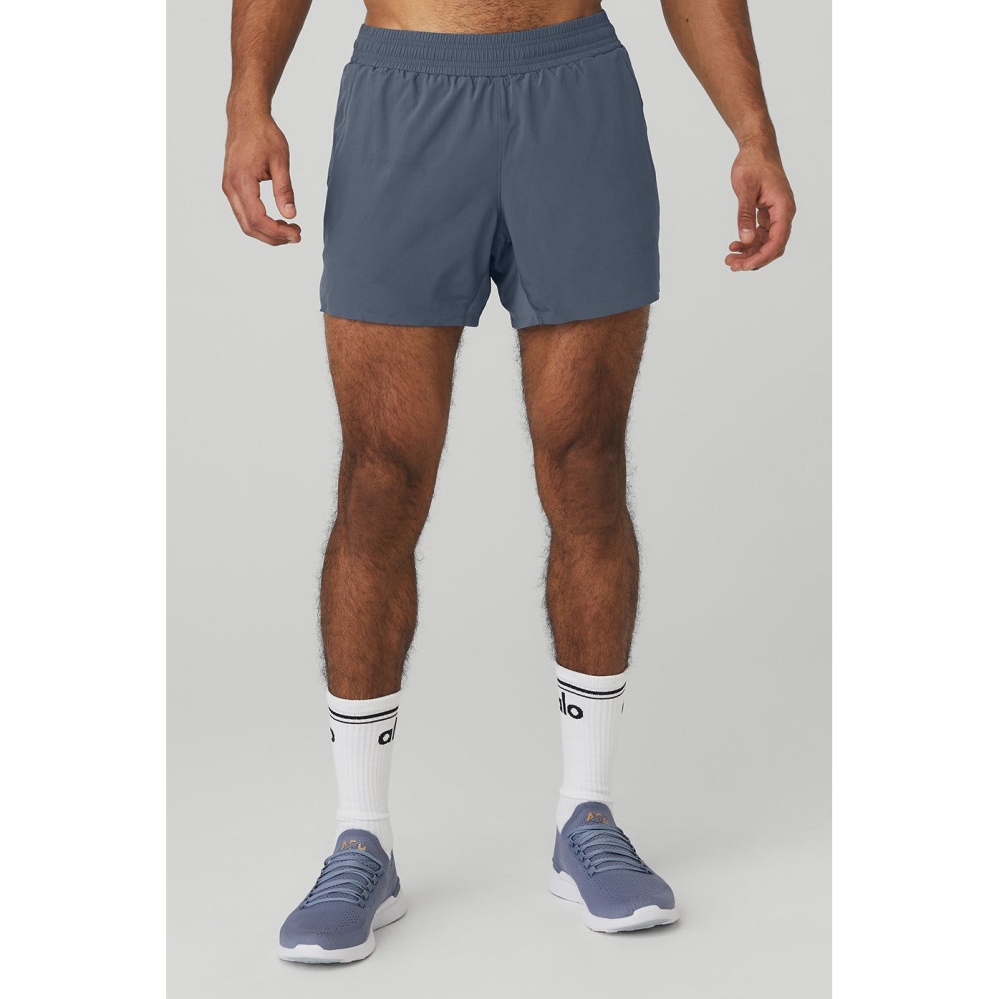 Bermudas Alo Yoga 5\'\' Adapt Correr Hombre Grises | MX-58CGHD