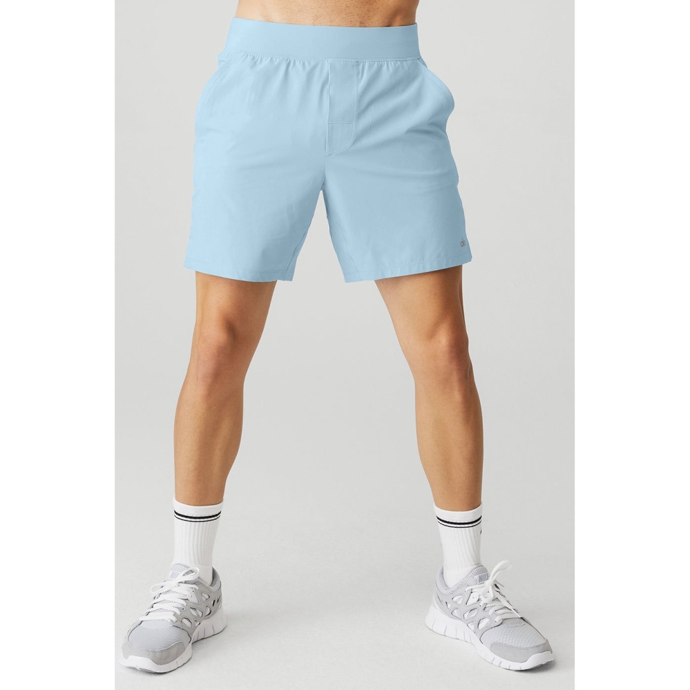 Bermudas Alo Yoga 7\'\' Repetition Hombre Azules | MX-14NKSF