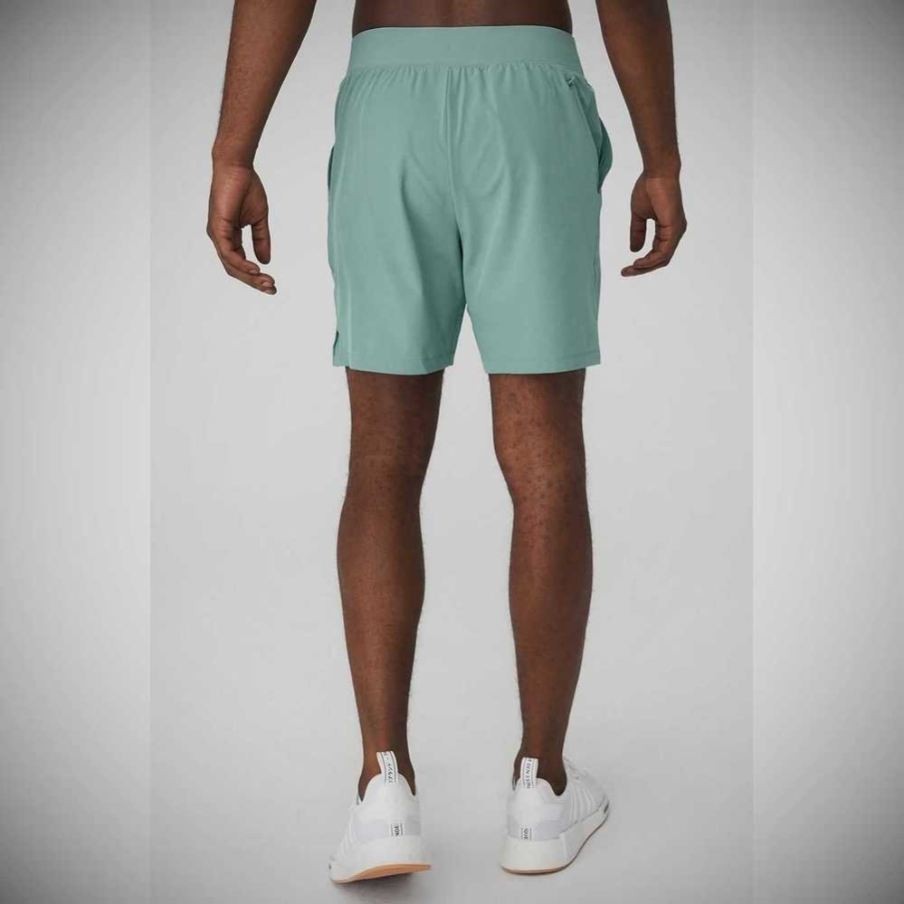 Bermudas Alo Yoga 7'' Repetition Hombre Azules | MX-84YLNO