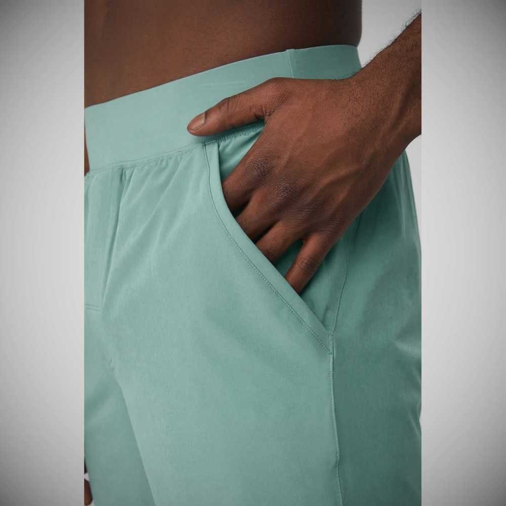 Bermudas Alo Yoga 7'' Repetition Hombre Azules | MX-84YLNO