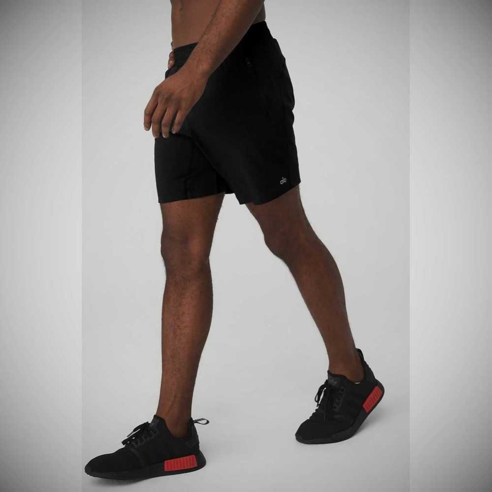 Bermudas Alo Yoga 7” Advance 2-In-1 Hombre Negros | MX-04XRQP