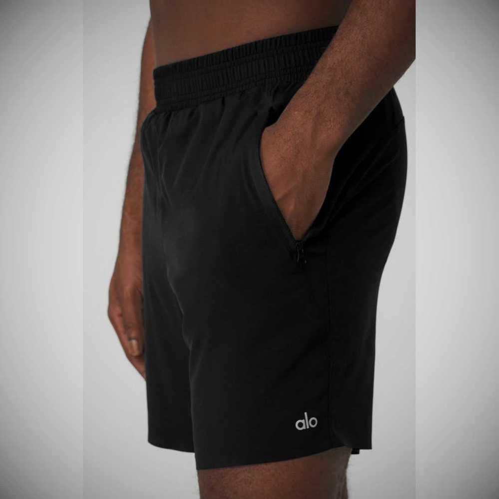 Bermudas Alo Yoga 7” Advance 2-In-1 Hombre Negros | MX-04XRQP