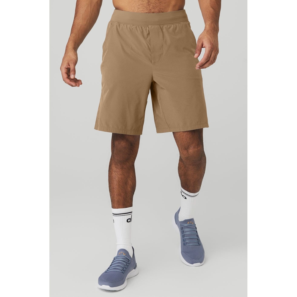 Bermudas Alo Yoga 9\'\' Repetition Hombre Marrom | MX-79HUMA