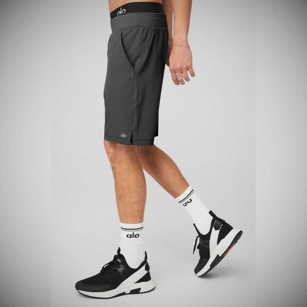 Bermudas Alo Yoga 9'' Repetition Hombre Grises | MX-98ENUD