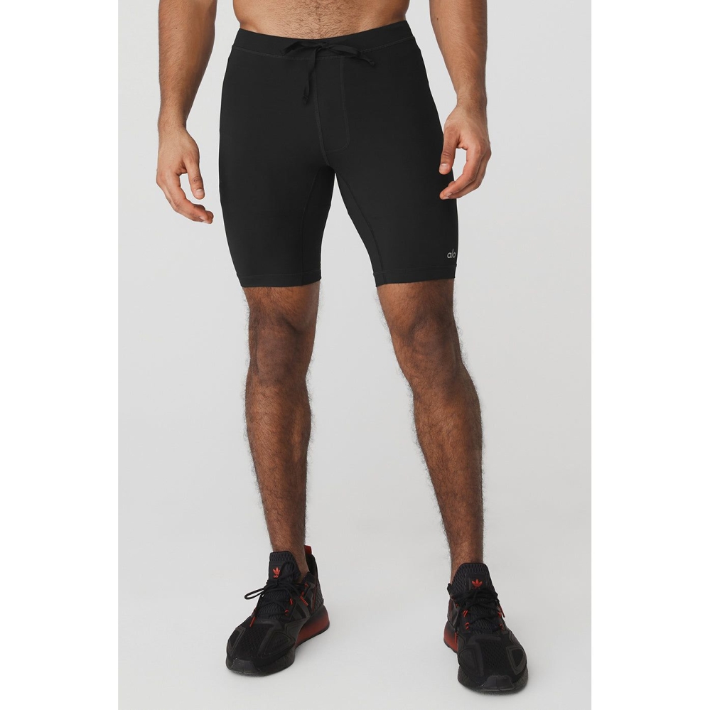 Bermudas Alo Yoga 9” Warrior Compression Hombre Negros | MX-03GHDU