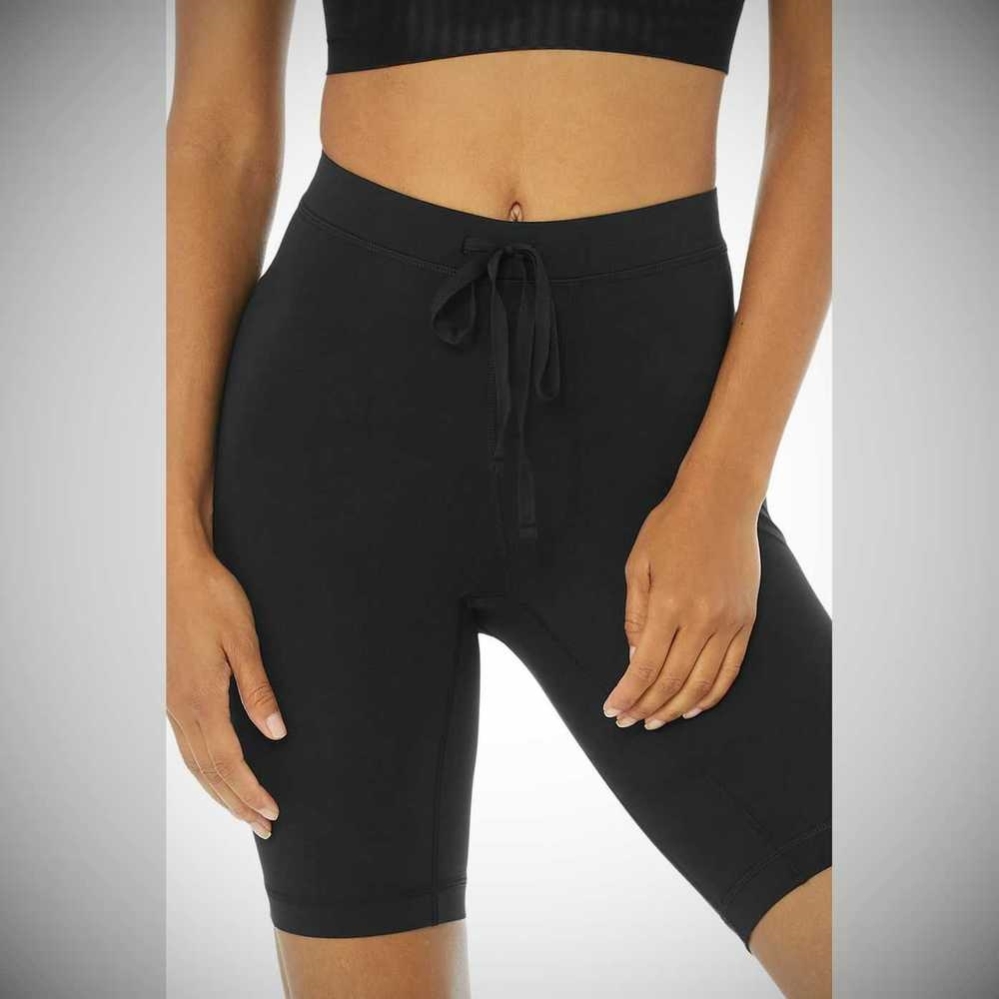 Bermudas Alo Yoga 9” Warrior Compression Mujer Negros | MX-37HJXS