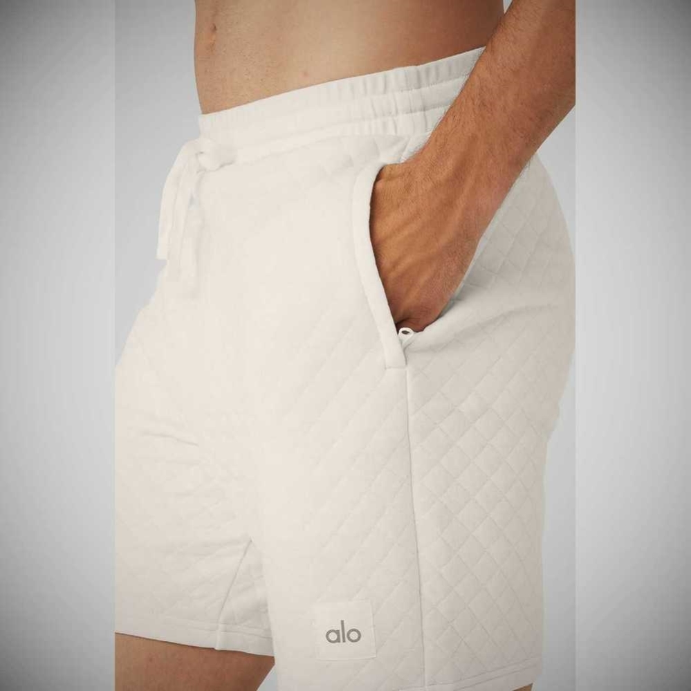 Bermudas Alo Yoga Acolchado Stadium Hombre Blancos | MX-04IHSY