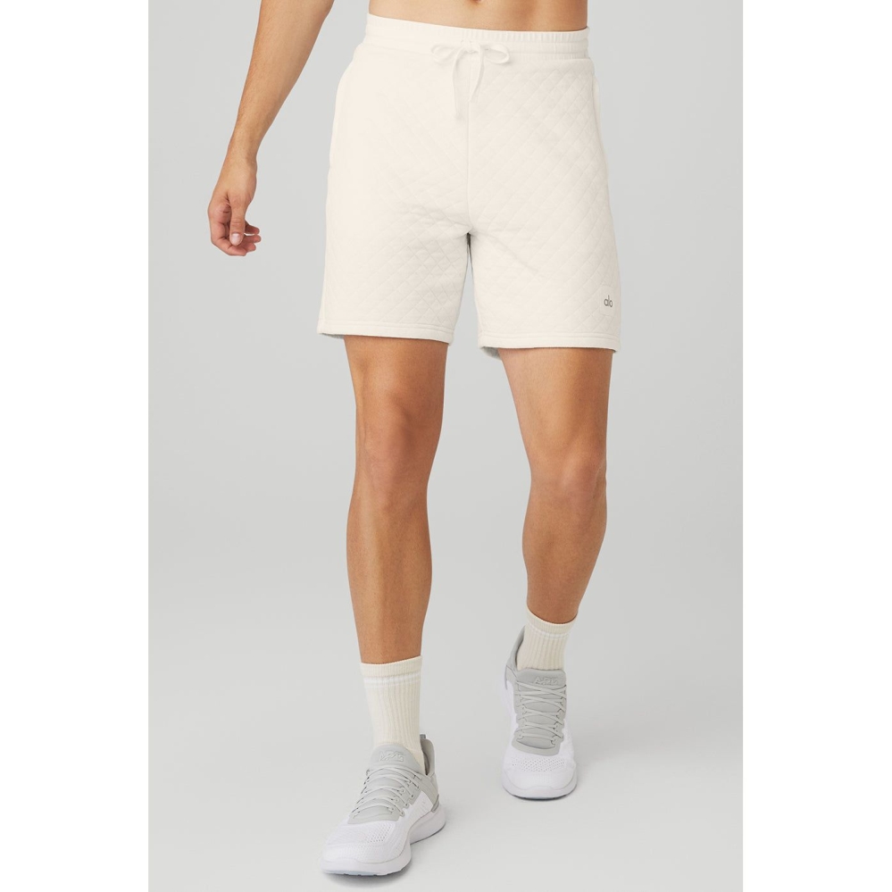 Bermudas Alo Yoga Acolchado Stadium Hombre Blancos | MX-04IHSY