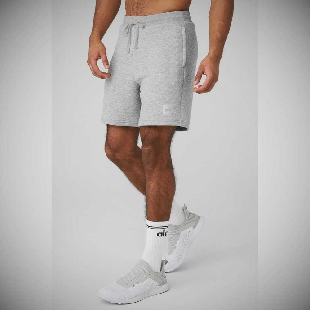 Bermudas Alo Yoga Acolchado Stadium Hombre Grises | MX-69FBVU