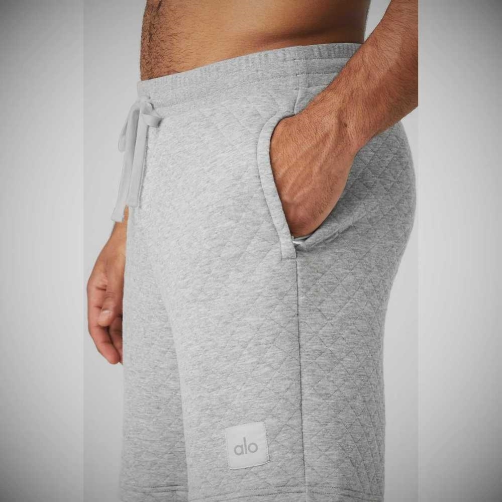 Bermudas Alo Yoga Acolchado Stadium Hombre Grises | MX-69FBVU