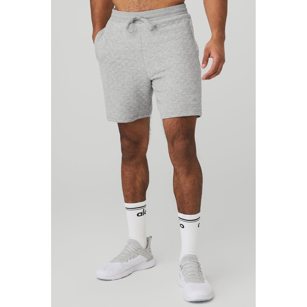 Bermudas Alo Yoga Acolchado Stadium Hombre Grises | MX-69FBVU