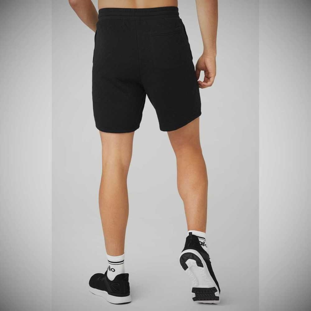 Bermudas Alo Yoga Acolchado Stadium Hombre Negros | MX-82EWSF