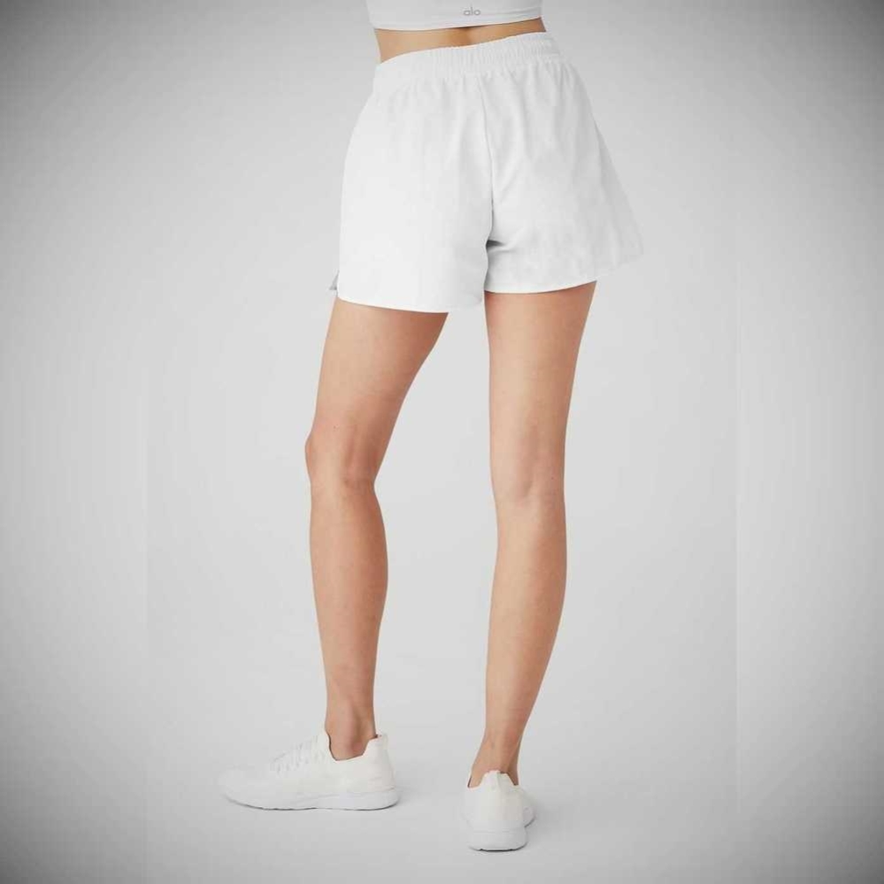 Bermudas Alo Yoga Alumni Mujer Blancos | MX-78UJPE