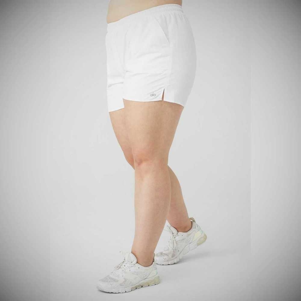 Bermudas Alo Yoga Alumni Mujer Blancos | MX-78UJPE