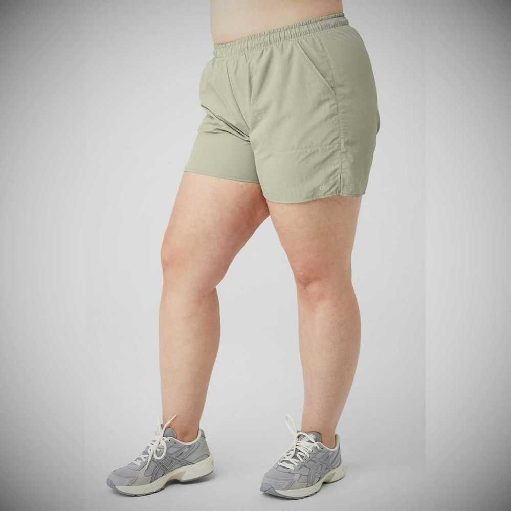 Bermudas Alo Yoga Alumni Mujer Grises | MX-43YSAD