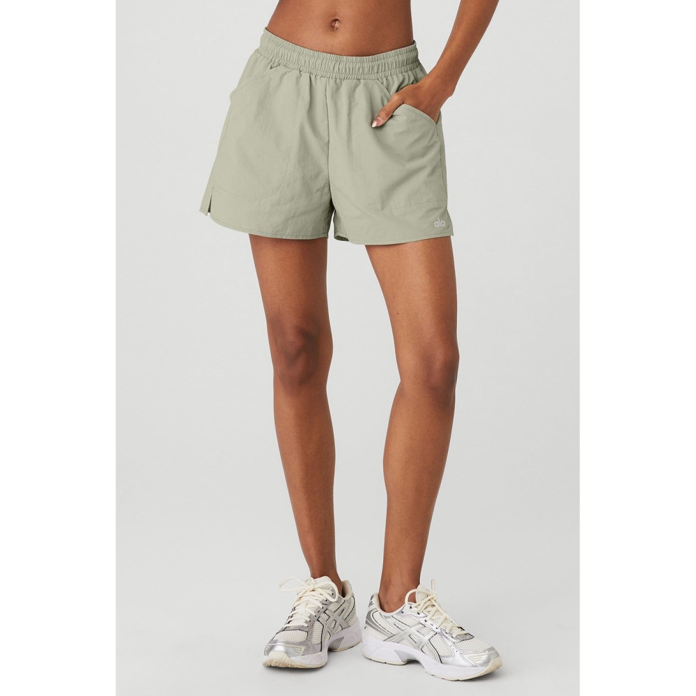 Bermudas Alo Yoga Alumni Mujer Grises | MX-43YSAD