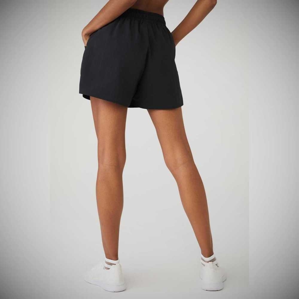 Bermudas Alo Yoga Alumni Mujer Negros | MX-97VUTY