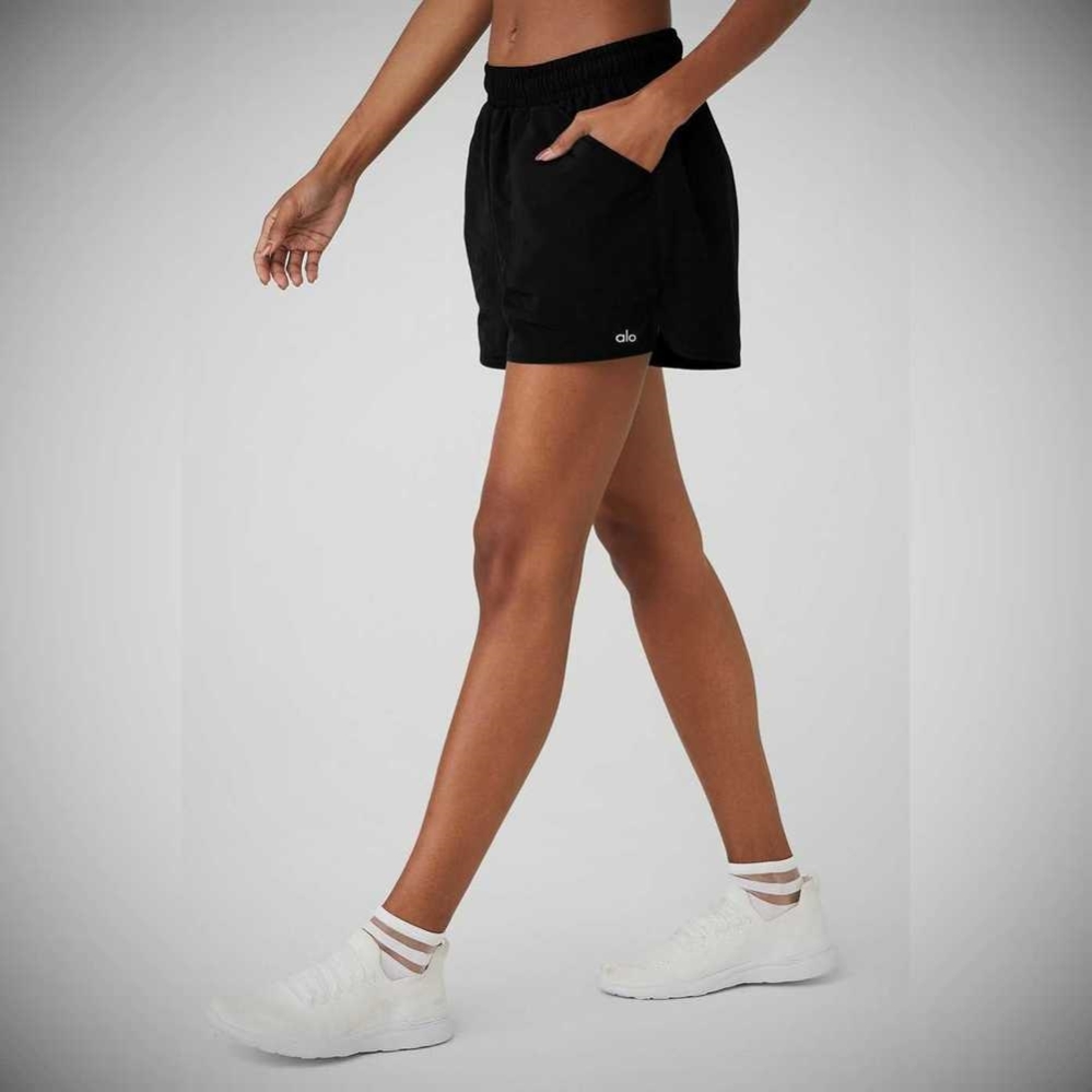 Bermudas Alo Yoga Alumni Mujer Negros | MX-97VUTY