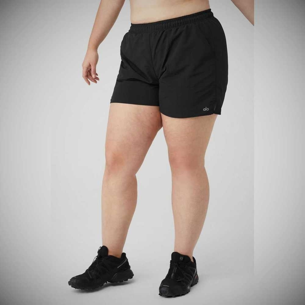 Bermudas Alo Yoga Alumni Mujer Negros | MX-97VUTY