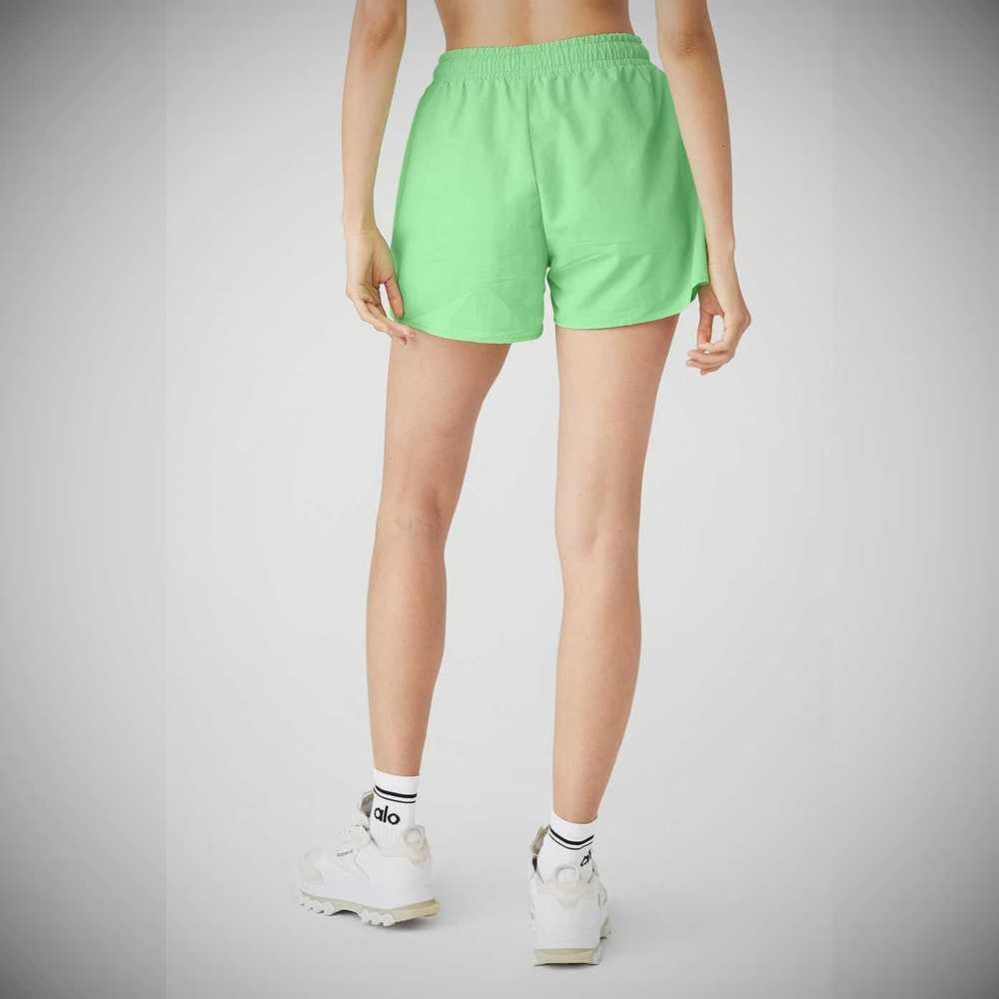 Bermudas Alo Yoga Alumni Mujer Verdes | MX-59LJFI